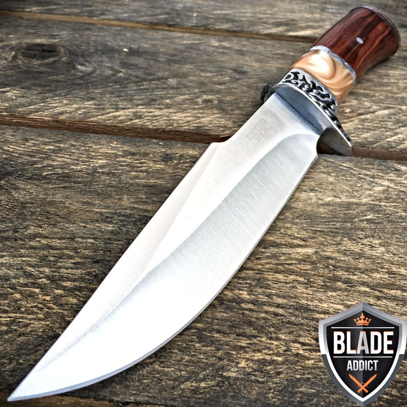 10.5" Survival Hunting Knife Wood Handle