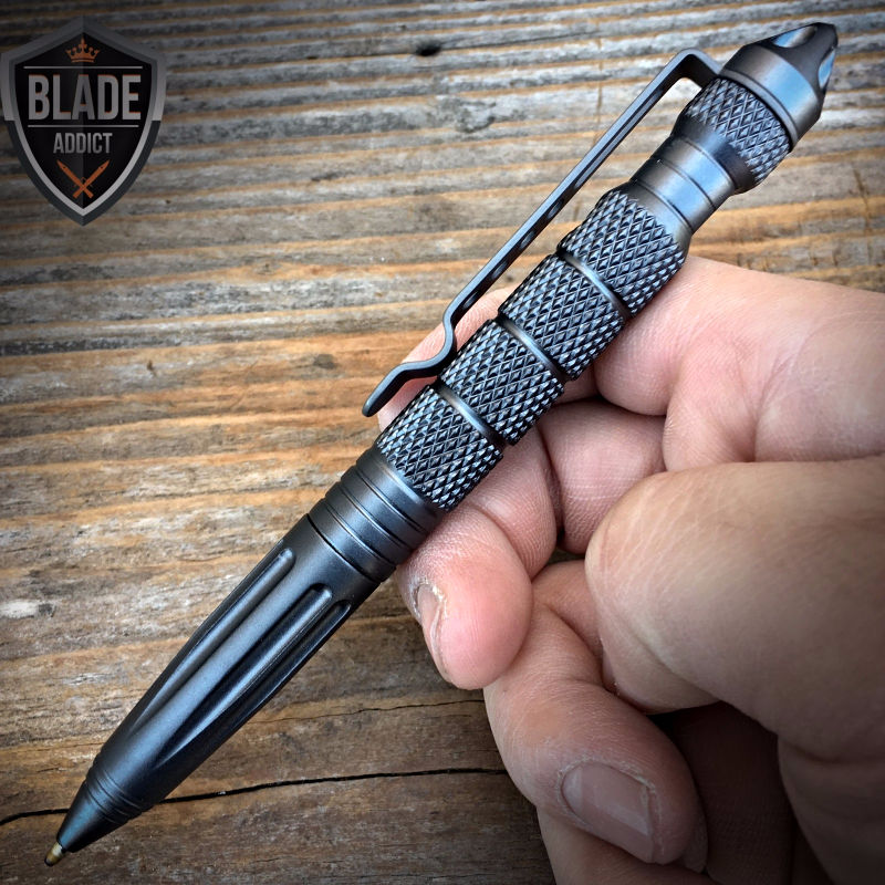 6" Aluminum Tactical Pen Glass Breaker Kubotan Self Defense