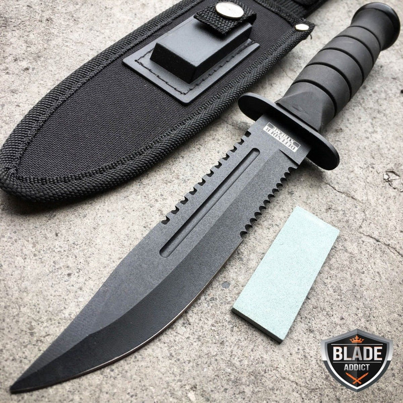 10.5" Survival FIXED BLADE Knife w/ Sheath