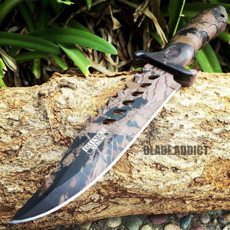 10.5" CAMO Survival Hunting Knife