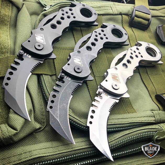 Mack Schmidt KARAMBIT Claw TACTICAL Multifunction ASSISTED Open Pocket Knife