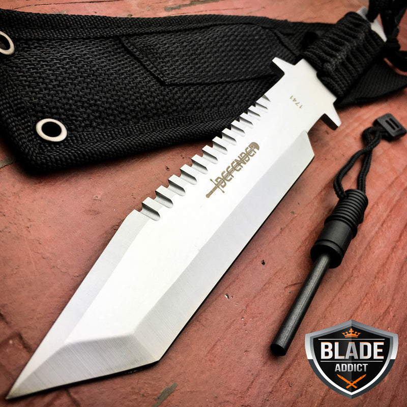 11" Hunting Camping Survival Knife w/ Firestarter
