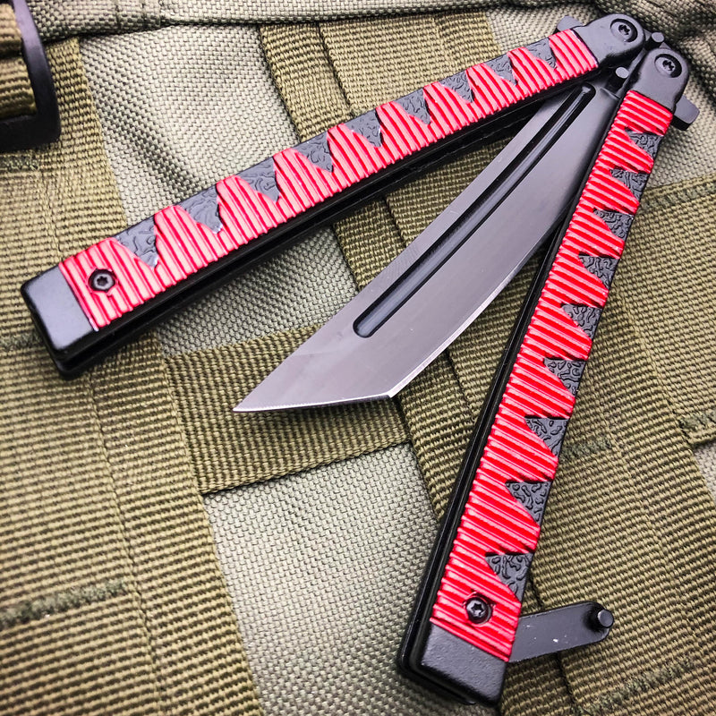 9.5" Samurai Japanese Style Tanto Blade Butterfly Knife Balisong