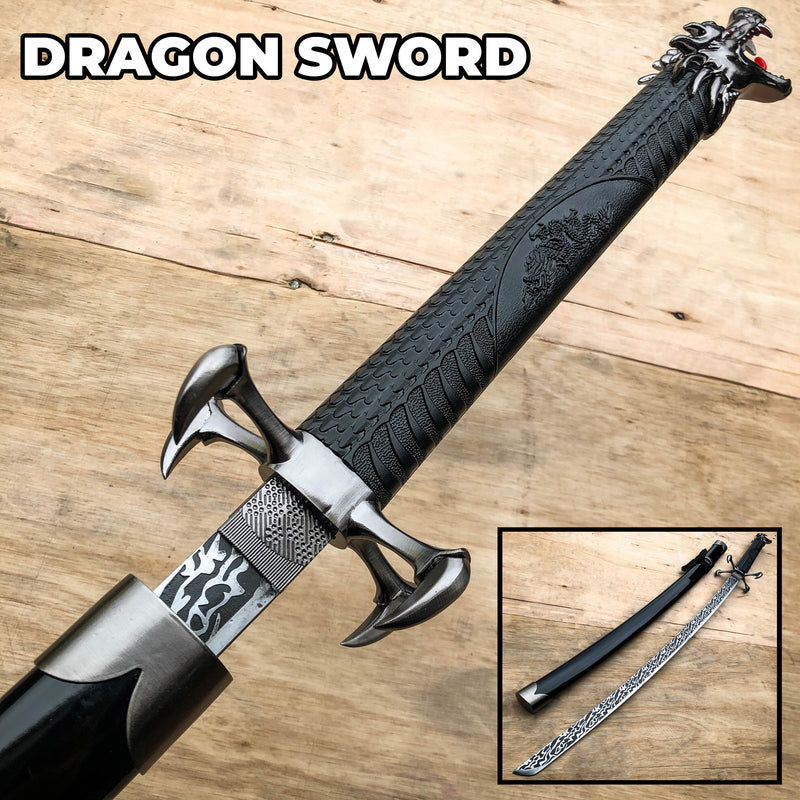 40" Black Dragon KATANA Japanese Four Claw Sword SAMURAI NINJA Bushido