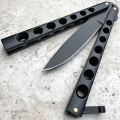 Helix Butterfly Balisong Knife Black - BLADE ADDICT