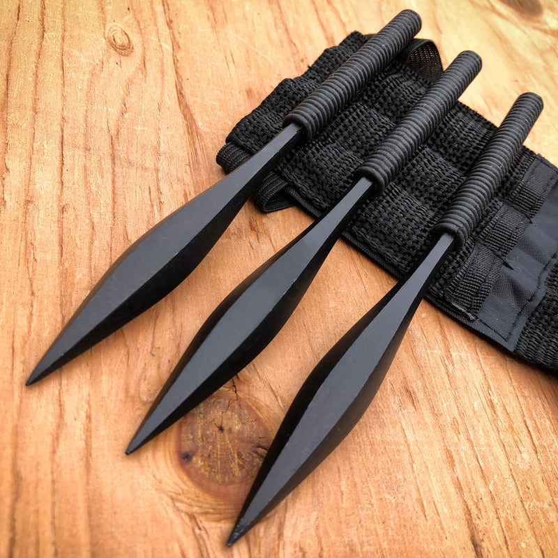 3 PC 6" Tactical Ninja Throwing Spike Set Dart Quills Knife Kunai