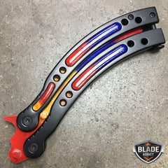 CSGO MARBLE FADE Practice Knife Balisong Butterfly Tactical Combat Trainer NEW
