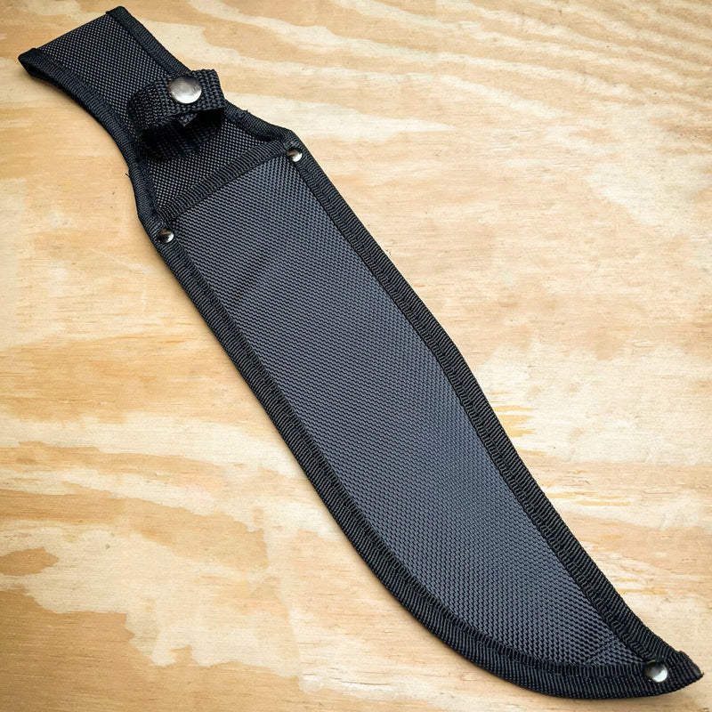15.5" HUNTING SURVIVAL FIXED BLADE MACHETE Tactical Knife - BLADE ADDICT