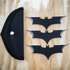 3PC Batman Batarang Throwing Knives New - BLADE ADDICT