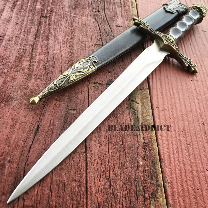 13.5" MEDIEVAL ORNATE KING ARTHUR Historical Short Sword Dagger