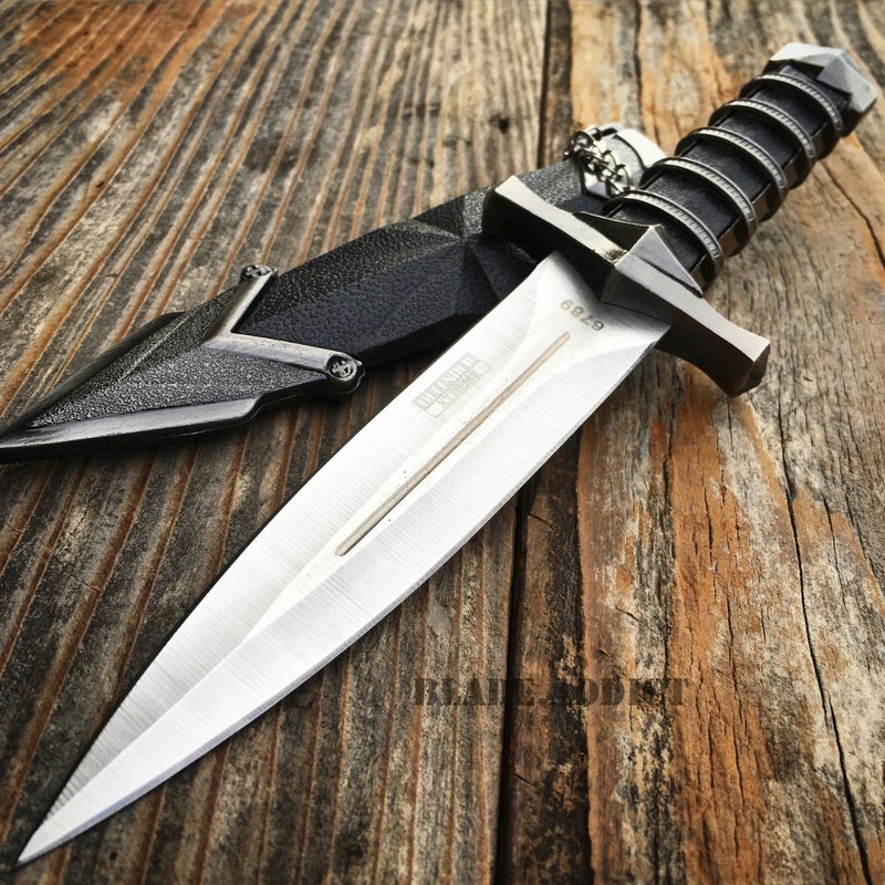 11" Dark Assassin Medieval Short Dagger w/ Sheath