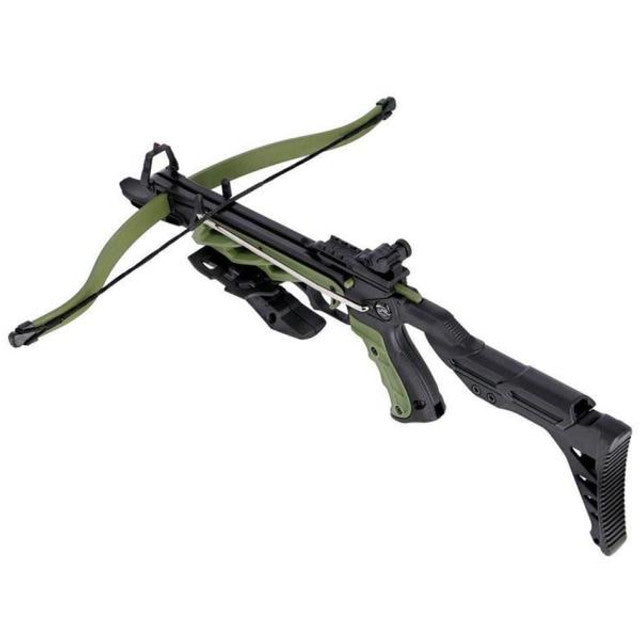 80LBS Green Alligator Recurve Pistol Crossbow 185 FPS