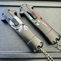 Punisher Mini Stiletto OTF Knife Keychains