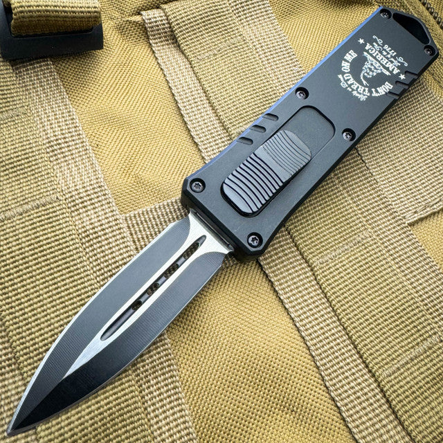 Military Exocel Dagger OTF Automatic Knife Black