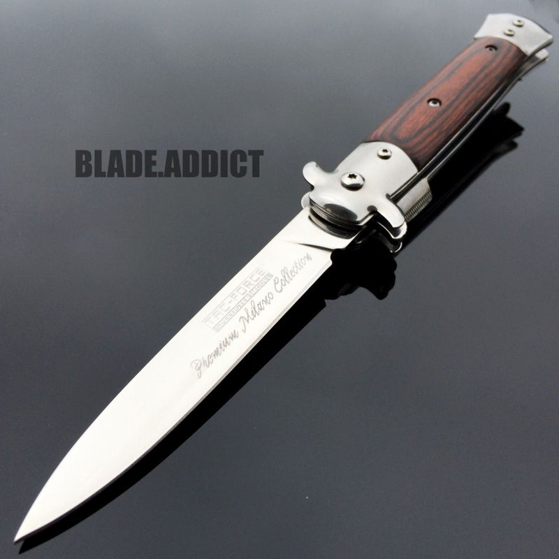 9" TAC FORCE Italian Milano Stiletto Tactical Spring Assisted Open Pocket Knife.