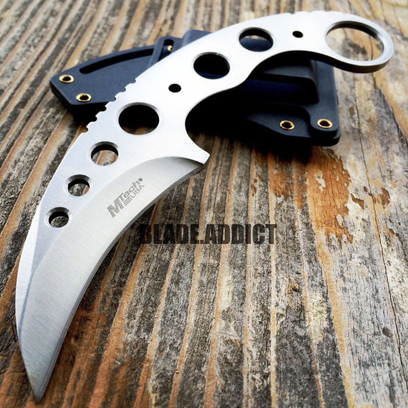 7" MTECH Military Tactical Karambit Hunting Skinner Hawkbill Neck Knife Claw Dagger