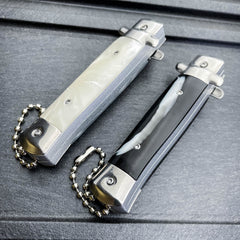 Mini Automatic Stiletto OTF w/ Key Chain (California Legal) - BLADE ADDICT