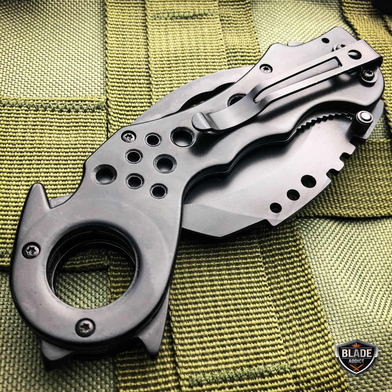 Mack Schmidt KARAMBIT Claw TACTICAL Multifunction ASSISTED Open Pocket Knife