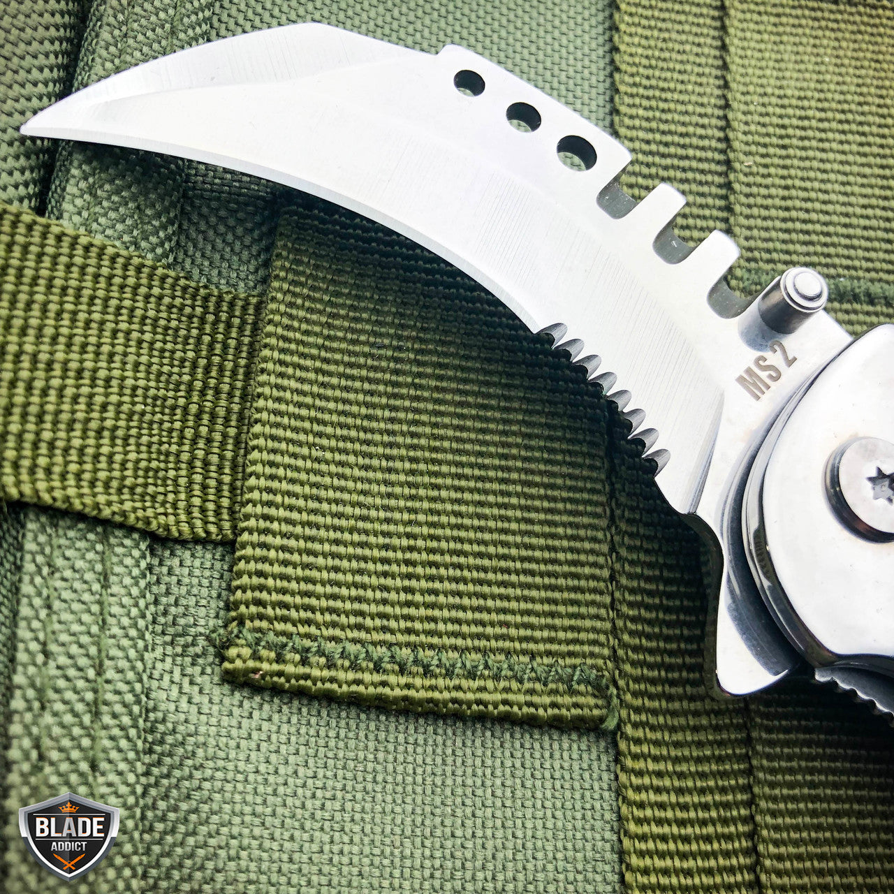 Mack Schmidt KARAMBIT Claw TACTICAL Multifunction ASSISTED Open Pocket Knife