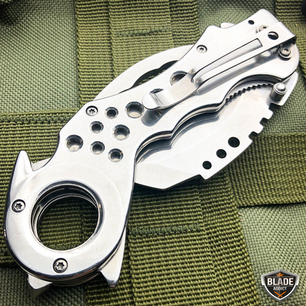 Mack Schmidt KARAMBIT Claw TACTICAL Multifunction ASSISTED Open Pocket Knife