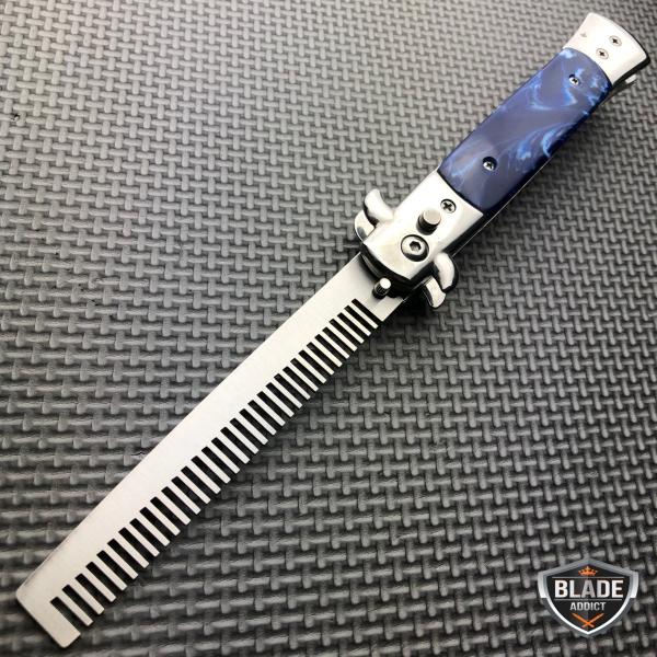 Automatic Tactical Switch Blade Comb Pocket Knife