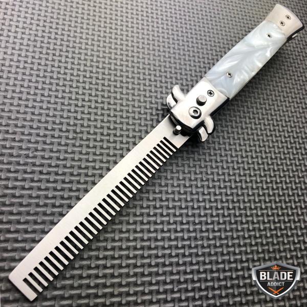 Automatic Tactical Switch Blade Comb Pocket Knife