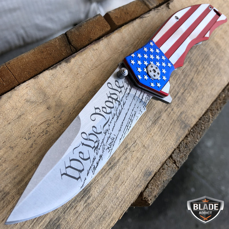 M-Tech USA American Flag Patriotic Pocket Knife