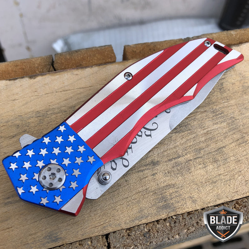 M-Tech USA American Flag Patriotic Pocket Knife