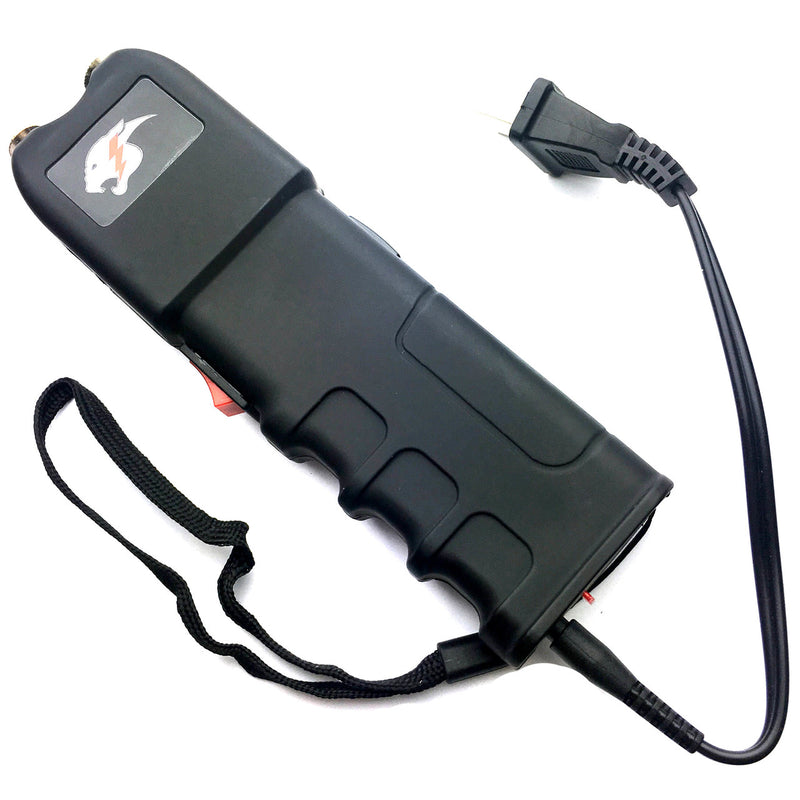 Tactical BLACK Stun Gun 999 MV Rechargeable LED POLICE Stun Gun