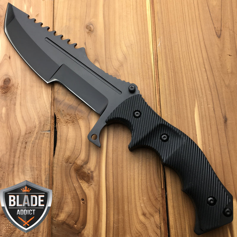 11" CSGO Huntsman Black FIXED BLADE