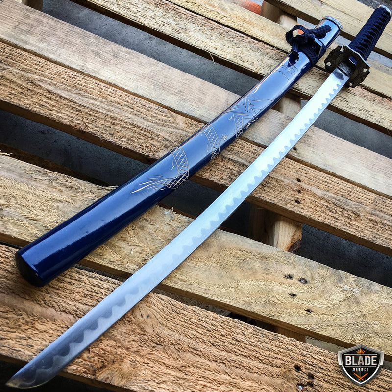 Japanese Samurai Sword KATANA High Carbon Steel Ninja Blade Dragon Tang Machete