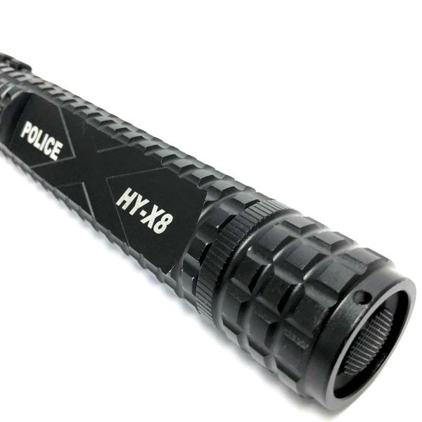 13.5" Metal POLICE Stun Gun Rechargeable LED Flashlight