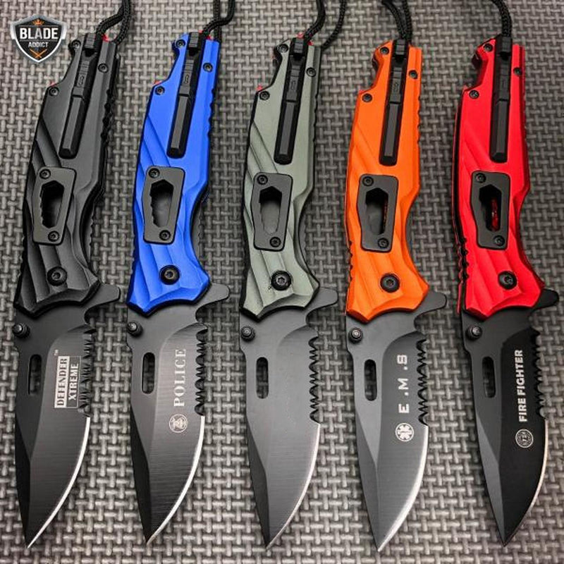 7.75" Military Tactical Spring Assisted Open Folding Blade Knife Multi-Tool NEW