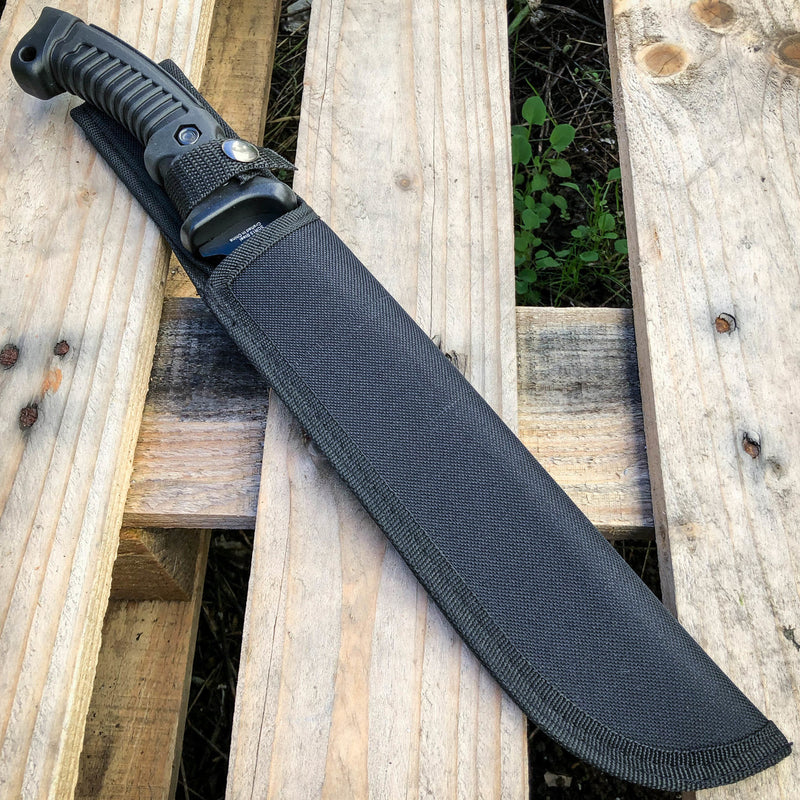 15.5" Hunting Survival Fixed Blade Machete Knife