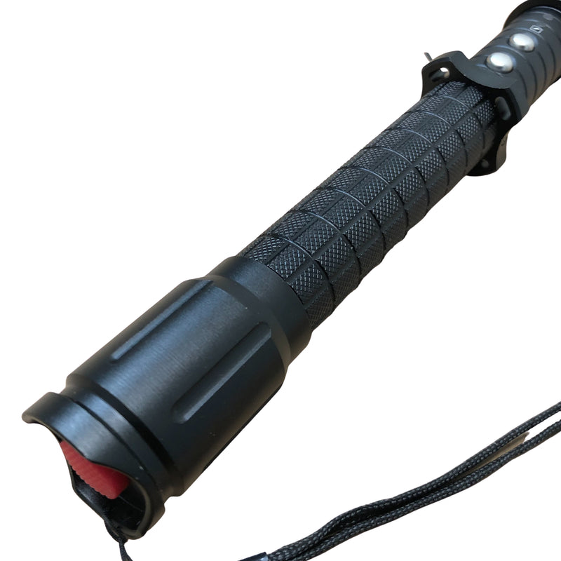 STINGTEC 17" LONG Metal POLICE Stun Gun 350 Million Volt Rechargeable + LED Flashlight