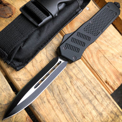 Black Piranha OTF Dual Action Pocket Knife V2