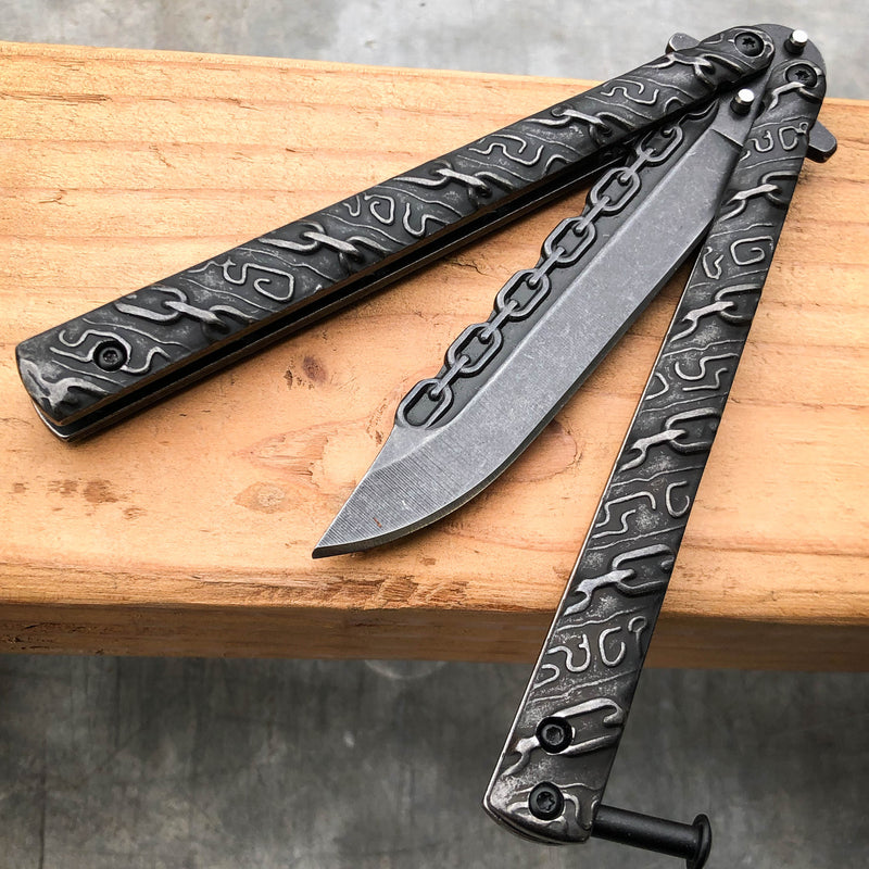 8.75" Fantasy Chain Tactical Balisong Butterfly Knife