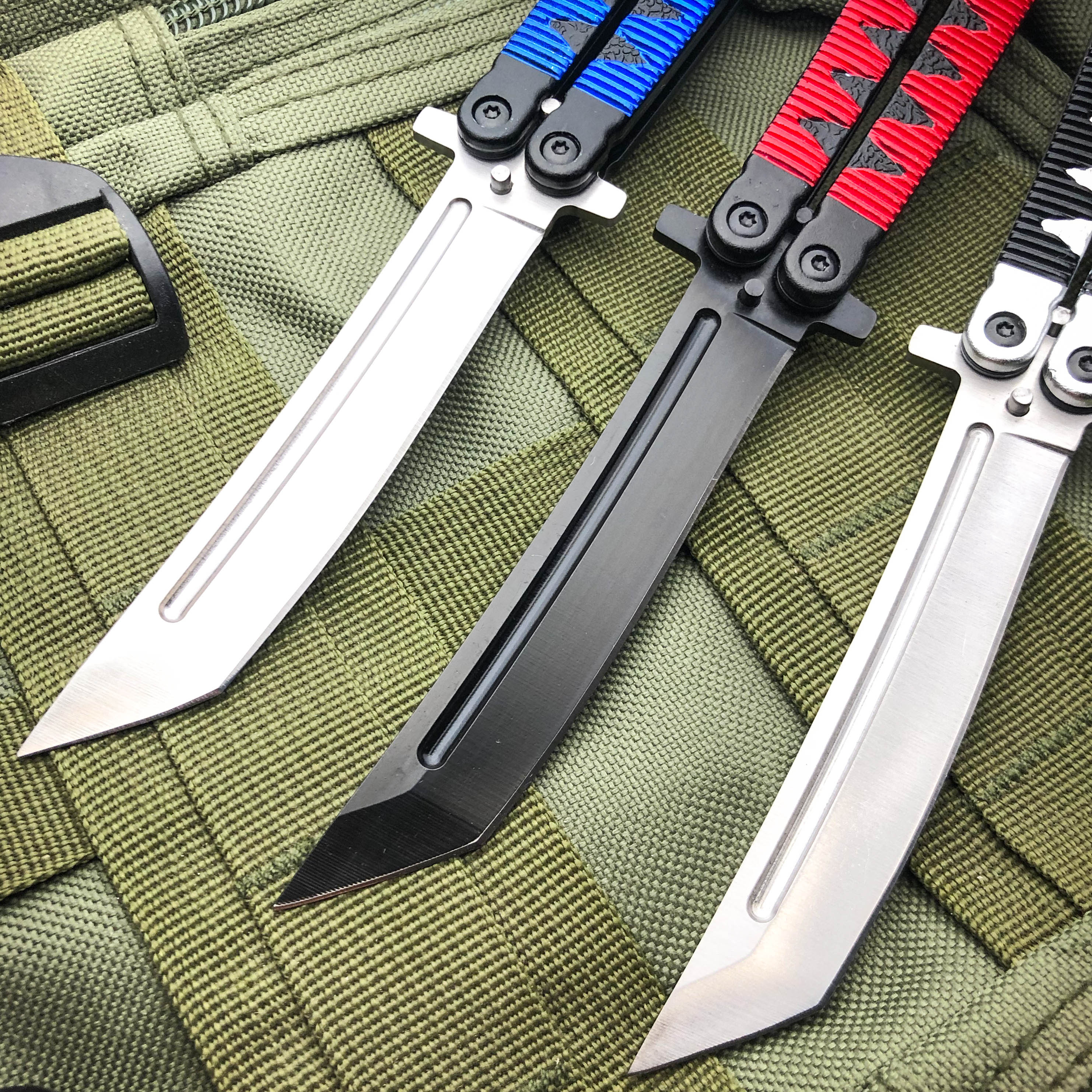 9.5 Samurai Japanese Style Tanto Blade Butterfly Knife Balisong