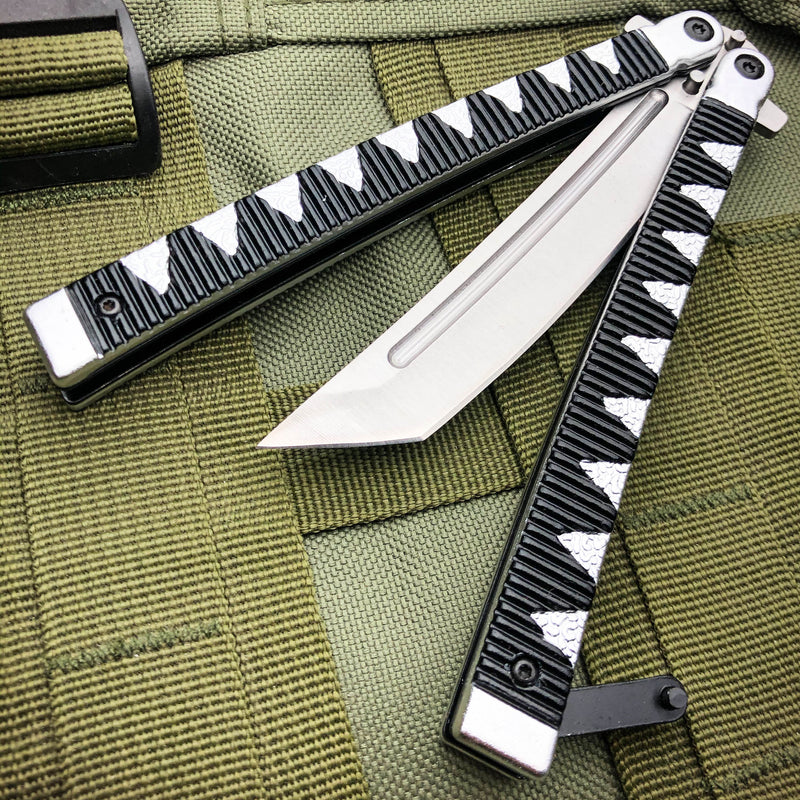 9.5" Samurai Japanese Style Tanto Blade Butterfly Knife Balisong