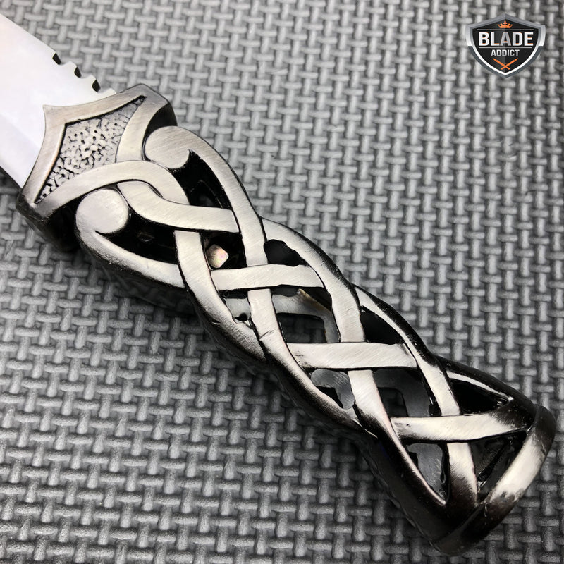 9" MEDIEVAL Scottish Highland Celtic Sgian Dubh Knife Dirk Dagger FIXED BLADE