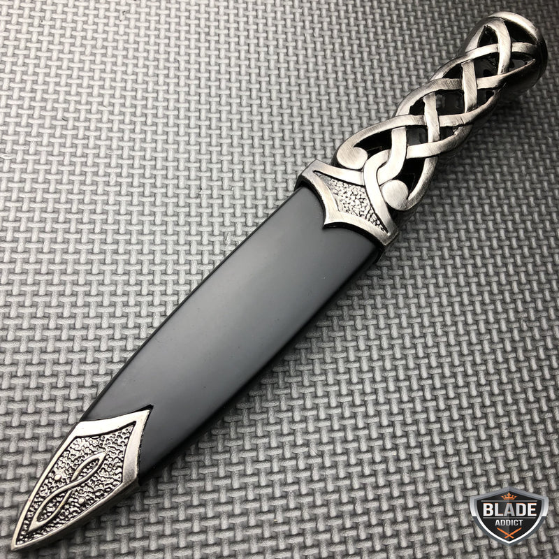 9" MEDIEVAL Scottish Highland Celtic Sgian Dubh Knife Dirk Dagger FIXED BLADE