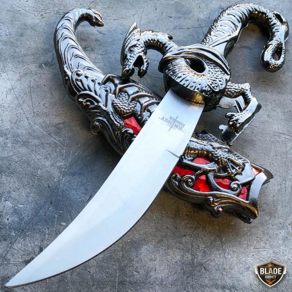 10" Fantasy Dragon Dagger Medieval Letter Opener w/ Scabbard