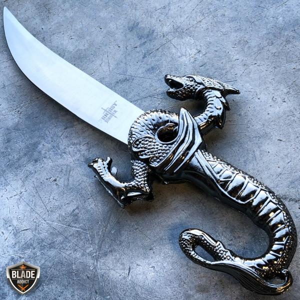 10" Fantasy Dragon Dagger Medieval Letter Opener w/ Scabbard