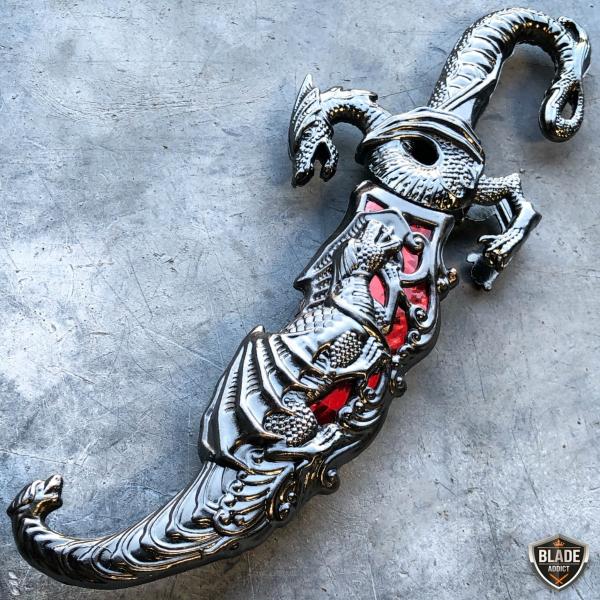 10" Fantasy Dragon Dagger Medieval Letter Opener w/ Scabbard