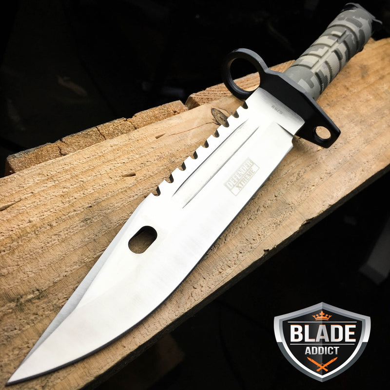 13" Military Survival Rambo Fixed Blade Hunting Knife Bayonet