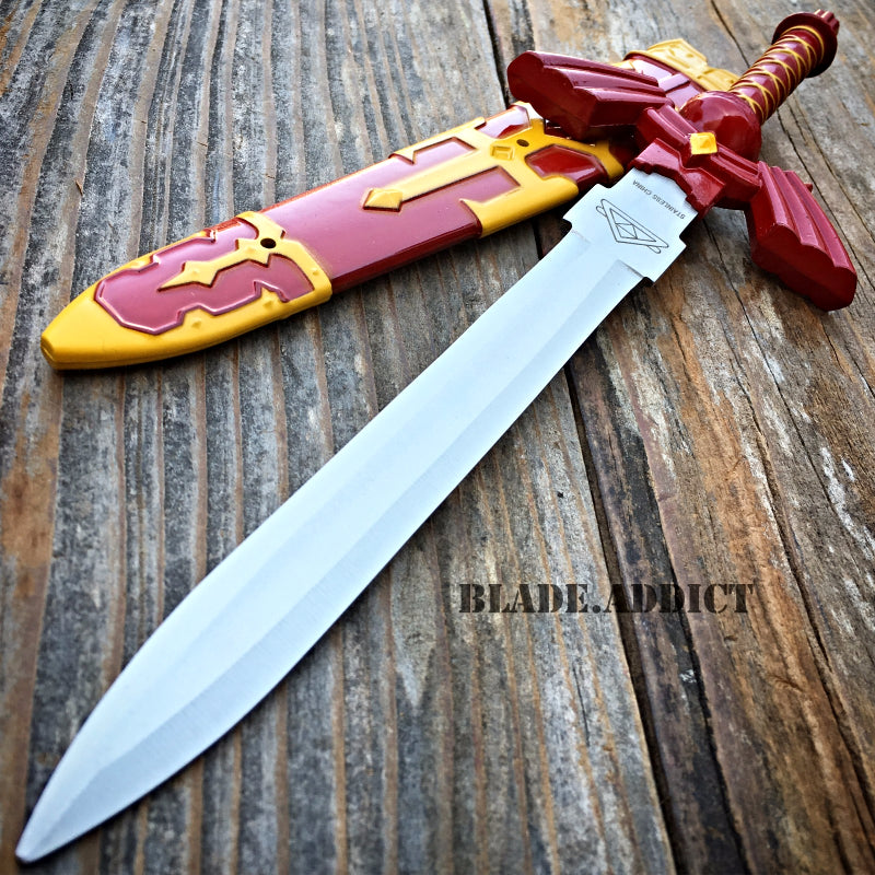 11" Legend of Zelda Hylian Hyrule Ocarina of Time Master Sword Short Dagger RED