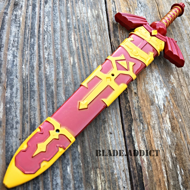 11" Legend of Zelda Hylian Hyrule Ocarina of Time Master Sword Short Dagger RED