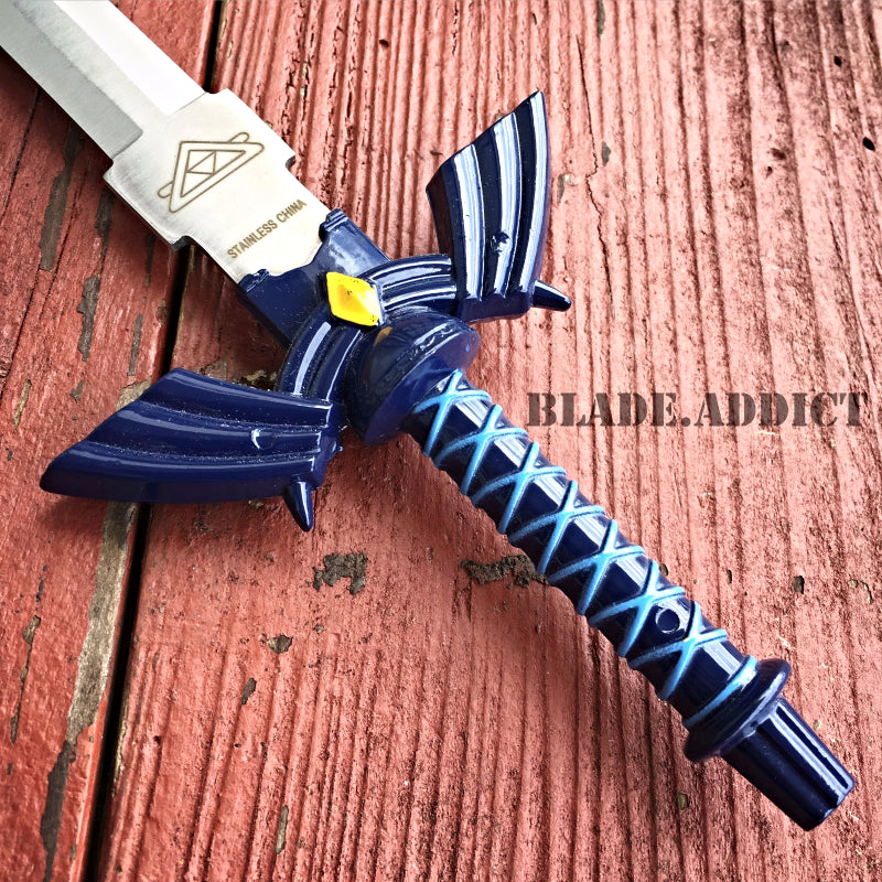 11" Legend of Zelda Hylian Hyrule Ocarina of Time Master Sword Short Dagger Blue