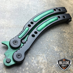 CSGO GAMMA EMERALD DOPPLER Practice Knife Balisong Butterfly Tactical Trainer