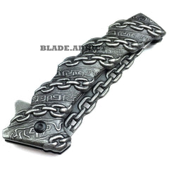 MEGAKNIFE CHAIN Spring Assisted Open Folding Pocket Knife Combat Tactical New